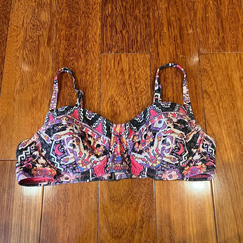 Colorful Patterned Bustier Top